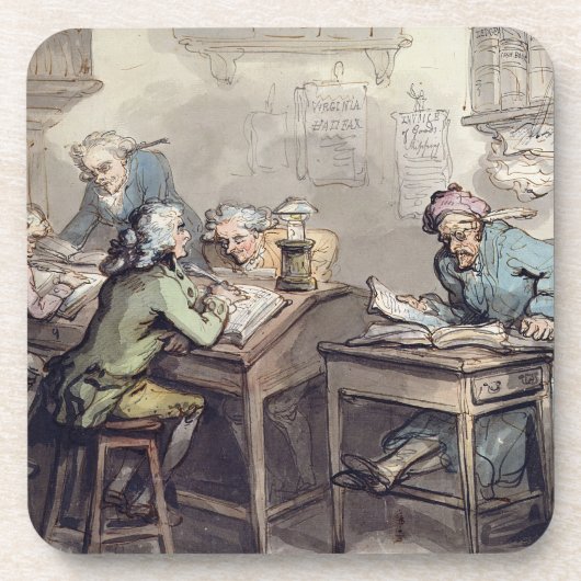Das Büro eines Kaufmannes, 1789 (Stift u. Tinte Untersetzer (Vorderseite)