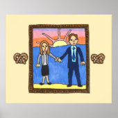 Das Büro Jim und Pam Gerahmt Portrait Illustrati Poster (Vorne)