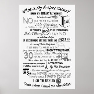 Das Büro treibt perfekte Kriminalität an Poster