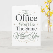 Das Büro wird ohne dich nicht mehr dasselbe sein Karte (Gelbe Blume)