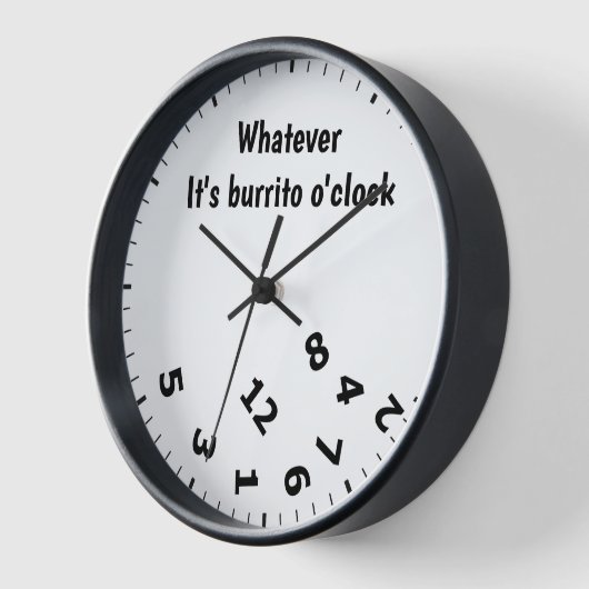 das Burrito O'clock Funny Mexican Food Restaurant Uhr (Winkel)