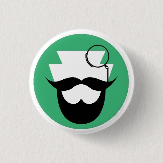 Das Button bärtiger Herren PAs (Vorderseite)