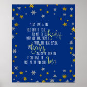 Das Button Game Little Star Baby Dusche Poster (Vorne)