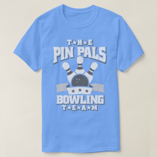 Das Button Pals Bowling Team T T-Shirt (Design vorne)