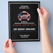 Das Cab-Logo der amerikanischen Flagge mit Preisli Flyer (Hand)