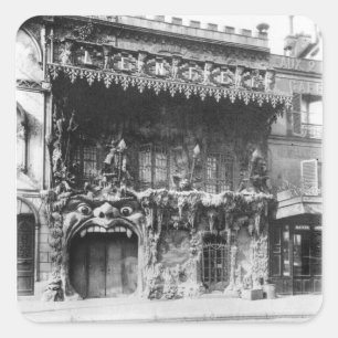 Das Cabaret de l'Enfer in Paris Quadratischer Aufkleber