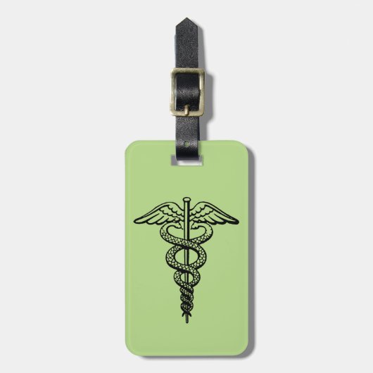 Das caduceus-Symbol Gepäckanhänger (Vorderseite vertikal)