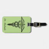 Das caduceus-Symbol Gepäckanhänger (Vorderseite horizontal)