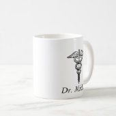 Das caduceus-Symbol Kaffeetasse (VorderseiteRechts)