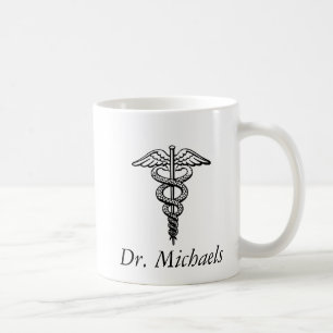 Das caduceus-Symbol Kaffeetasse