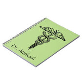 Das caduceus-Symbol Notizblock (Linke Seite)