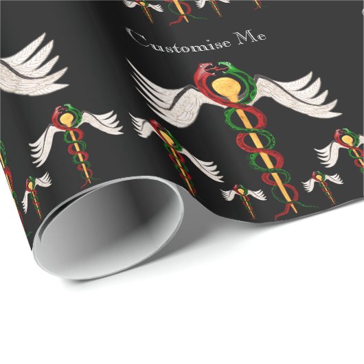 Das Caduceus (Vollfarbigkeit) Geschenkpapier (Rolleneckpunkt)