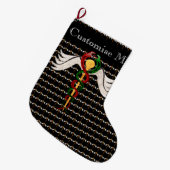 Das Caduceus (Vollfarbigkeit) Großer Weihnachtsstrumpf (Vorderansicht (hängend))