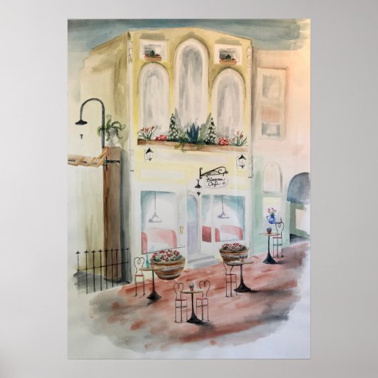 Das Café Blossom Poster (Vorne)