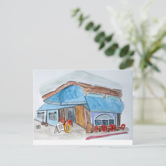 Das Café Candle Postkarte (Stehend Vorderseite)