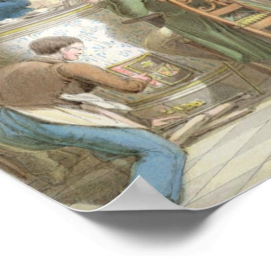 Das Café de Commerce, vom Tableau de Paris Poster (Ecke)