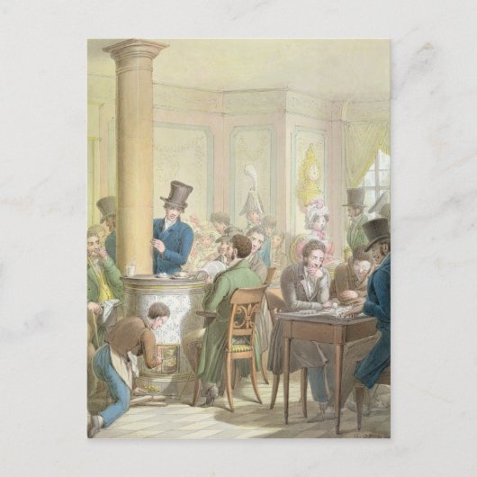 Das Café de Commerce, vom Tableau de Paris Postkarte (Vorderseite)
