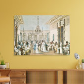 Das Café Frascati im Jahre 1807 Leinwanddruck (Insitu (Wohnzimmer))