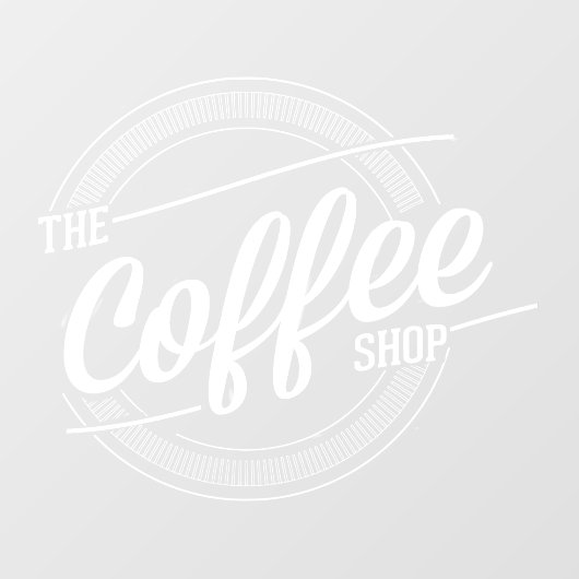 Das Café-Geschäft Fensteraufkleber (Blatt)