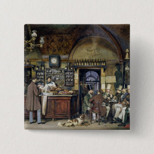 Das Café in Rom, 1856 Button