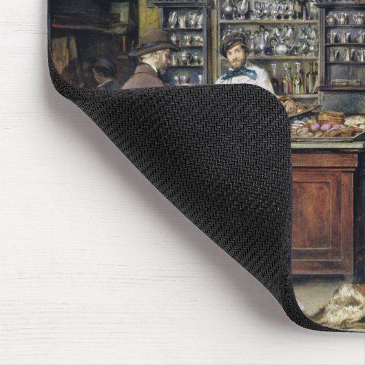 Das Café in Rom, 1856 Mousepad (Ecke)
