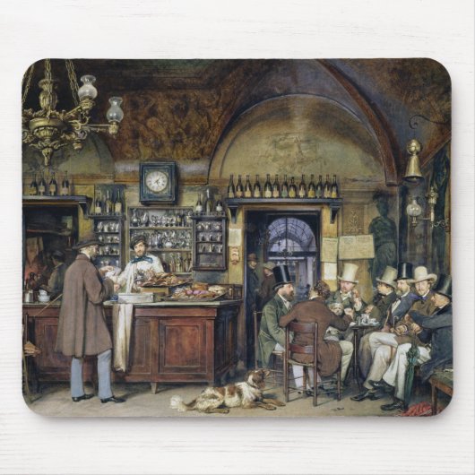 Das Café in Rom, 1856 Mousepad (Vorne)