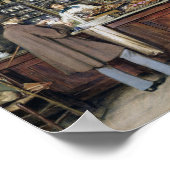 Das Café in Rom, 1856 Poster (Ecke)