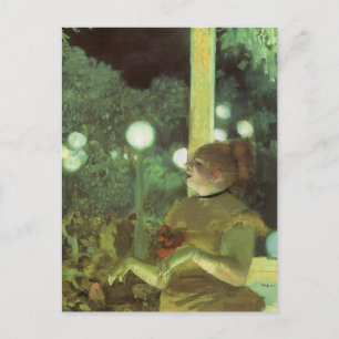 Das Café-Konzert von Edgar Degas, Vintage Kunst Postkarte
