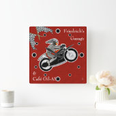 Das Café Racer (Personalisiert) - Sq. Quadratische Wanduhr (Zuhause)