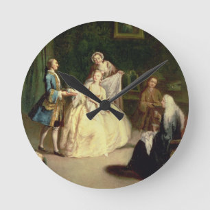 Das Café Runde Wanduhr