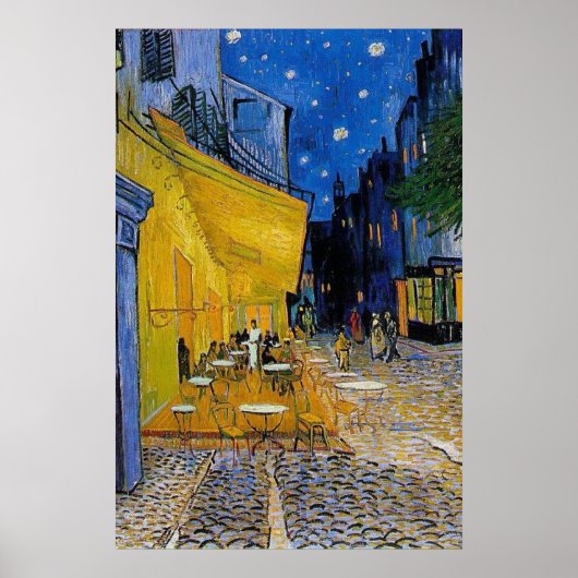Das Café Terrasse von Vincent Van Gogh Poster (Vorne)