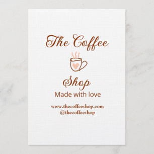 Das Café und Website Social Media Geschäft  Einladung