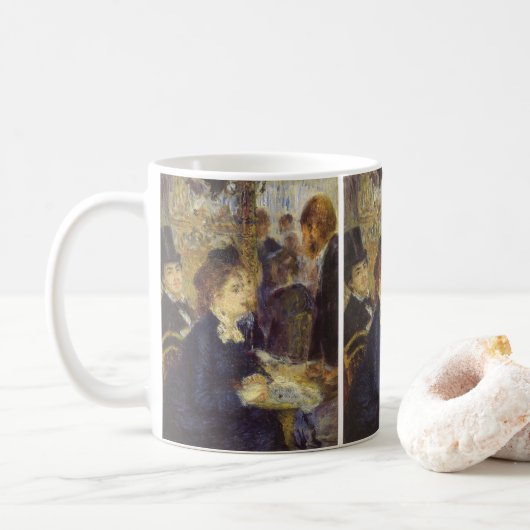 Das Café von Pierre Renoir, Vintager Impressionism Kaffeetasse (Mit Donut)