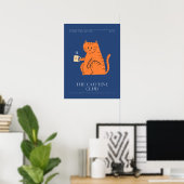 Das Caffeine Club Funny Kitposter Poster (Heimbüro)