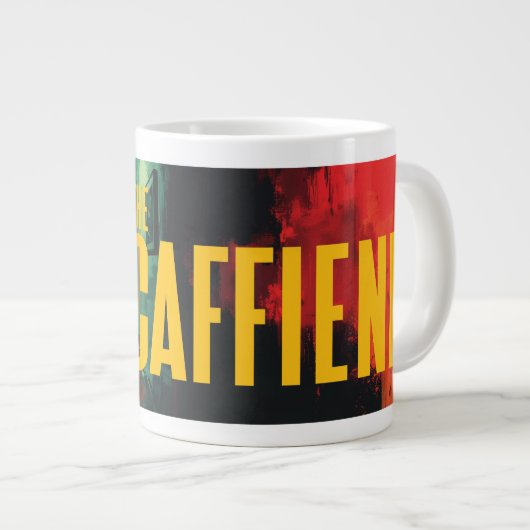 Das Caffiend (Variante B) Jumbo-Tasse (Vorderseite Rechts)