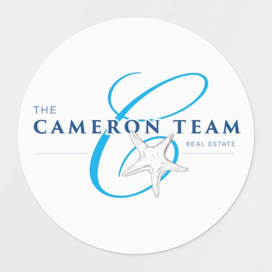 Das Cameron-Team-Logo Etiketten (Design 1)