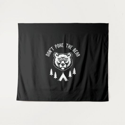 Das Camping der Bärenjagd darf nicht geplündert we Wandteppich (Vorderseite (Horizontal))