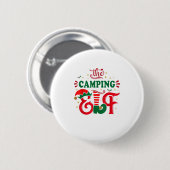 Das Camping-Elch-Weihnachtsgeschenk Fa Button (Vorne & Hinten)