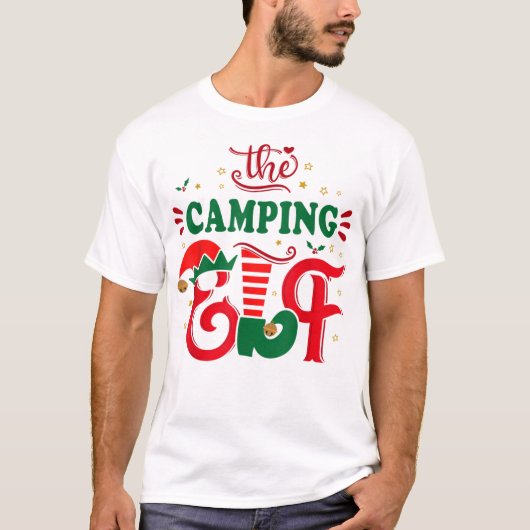 Das Camping-Elch-Weihnachtsgeschenk Fa T-Shirt (Vorderseite)