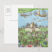 Das Campment der englischen Streitkräfte Postkarte (Vorne/Hinten)