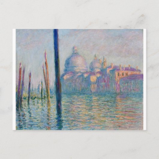 Das Canal Grande in Venedig 01 durch Claude Monet Postkarte (Vorderseite)