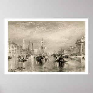 Das Canal Grande, Venedig, graviert von William Poster