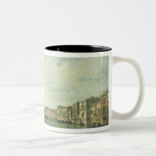 Das Canal Grande von der Rialto Brücke Zweifarbige Tasse