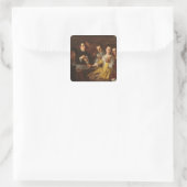 Das Card-Party Quadratischer Aufkleber (Tasche)