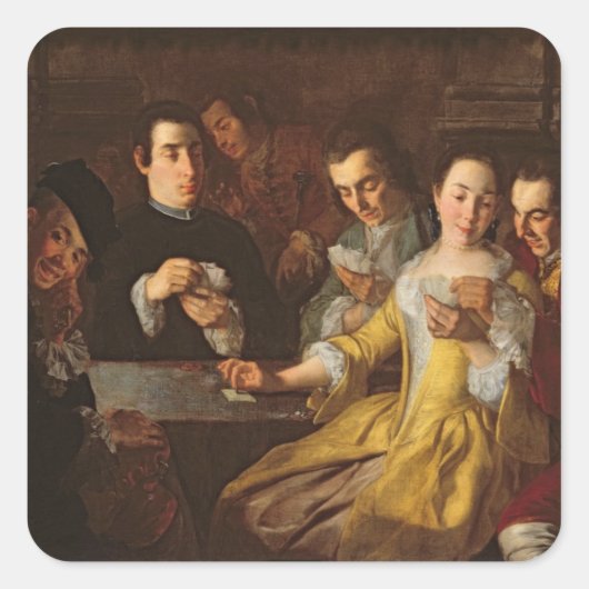 Das Card-Party Quadratischer Aufkleber (Vorderseite)