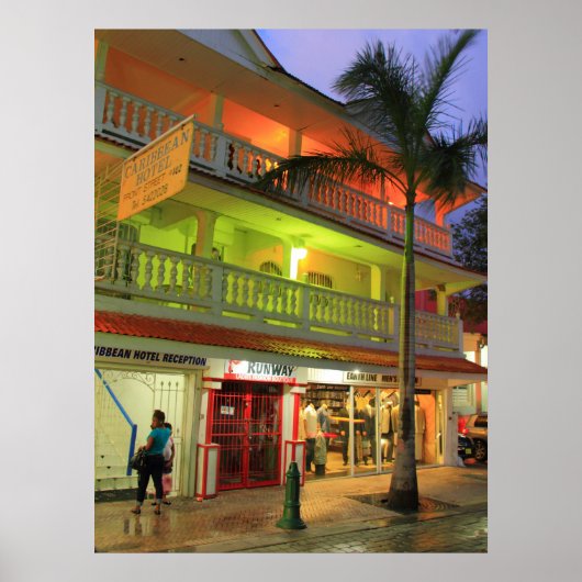 Das Caribbean Hotel, Philipsburg, St. Maarten Poster (Vorne)