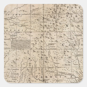 Das Carolinas und das Georgia Quadratischer Aufkleber