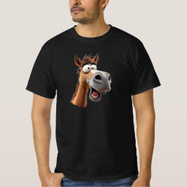 Das Cartoon-Pferd ist total durchgeknallt. T-Shirt