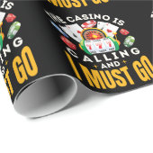 Das Casino ruft an und ich muss spielen Geschenkpapier (Rolleneckpunkt)