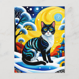 Das "Cat"-Gemälde ist eine kühle und elegante Wind Postkarte